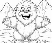 Coloriage Y&eacute;ti dr&ocirc;le de bande anim&eacute;e
