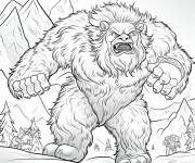 Coloriage Y&eacute;ti l&eacute;gendaire