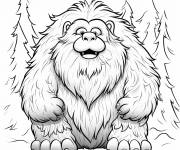 Coloriage Y&eacute;ti mytique