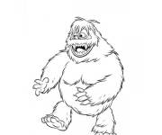 Coloriage et dessins gratuit Y&eacute;ti plein de joie à imprimer