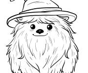 Coloriage Y&eacute;ti pour Halloween