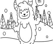 Coloriage Y&eacute;ti te dit salut