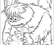 Coloriage Y&eacute;ti tr&egrave;s gentil &agrave; imprimer