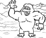 Coloriage et dessins gratuit Y&eacute;ti vous dit salue à imprimer