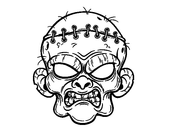 Coloriage et dessins gratuits Crâne Zombie à imprimer