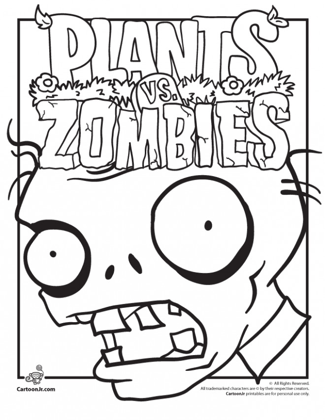 Dessin Disney Coloriage A Imprimer Plante Vs Zombie