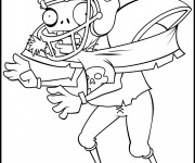 Coloriage Plants VS Zombies dessin animé