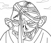Coloriage Zombie avec le sourire diabolique