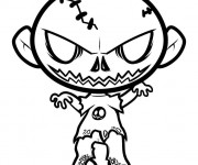 Coloriage Zombie bébé