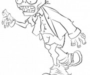 Coloriage Zombie costumé