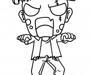 Coloriage Zombie criant