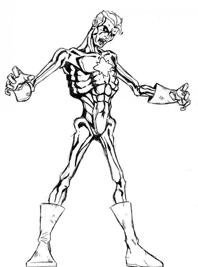Coloriage Zombie dessin animé dessin gratuit à imprimer