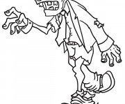 Coloriage Zombie dessin de Halloween