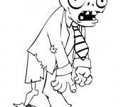 Coloriage Zombie &eacute;l&eacute;gant
