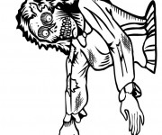 Coloriage Zombie femme