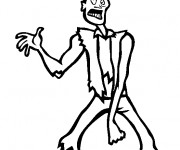 Coloriage Zombie humoristique