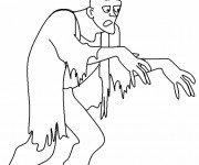 Coloriage Zombie perdu