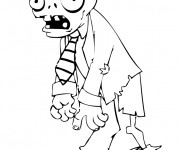 Coloriage et dessins gratuit Zombie qui fait peur à imprimer