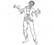 Coloriage et dessins gratuit Zombie rigide à imprimer