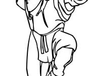 Coloriage Action de Ninja en pose