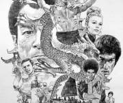 Coloriage Affiche du Film des arts Martiaux