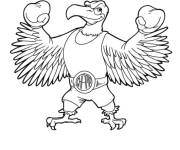 Coloriage Aigle boxeur