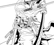 Coloriage Anime personnage connaisseur des arts martiaux