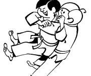 Coloriage Art martial asiatique Kung Fu