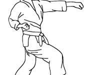 Coloriage Art martial facile