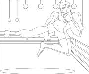 Coloriage Arts martiaux action d'attaque en &eacute;moji