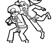 Coloriage Arts martiaux  petite section