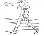 Coloriage Boxeur en match