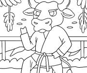 Coloriage Buffalo maitre d'art martial