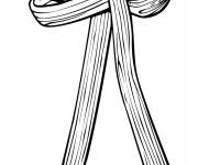 Coloriage Ceinture de Taekwondo  arts martiaux