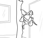 Coloriage Coup de pied haut arts martiaux