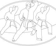 Coloriage Cours de karate