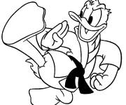 Coloriage Donald Duck fait du karate