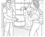 Coloriage Entrainement des arts martiaux