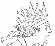 Coloriage Faucon Cobra Kai arts martiaux