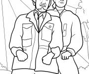 Coloriage Film Karaté Kid des arts martiaux