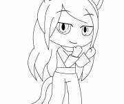 Coloriage Gacha Life  art martiaux