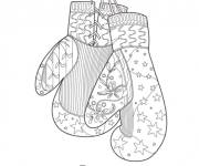 Coloriage Gants de boxe art martial