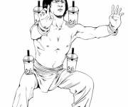 Coloriage Jackie Chan Art martiaux