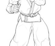Coloriage et dessins gratuit Joueur de Mortel combat jeu video à imprimer