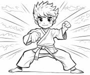 Coloriage Judo illustration pour ce1