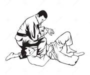 Coloriage Jujitsu &eacute;cole de Kung Fu