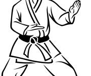 Coloriage Karate adulte