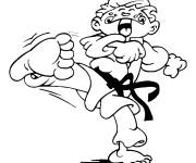 Coloriage Karate art martial de japon