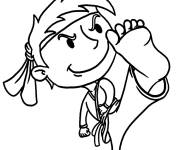 Coloriage Karate pour enfant