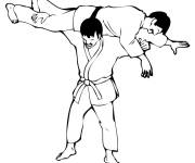 Coloriage Kata Guruma de Judo